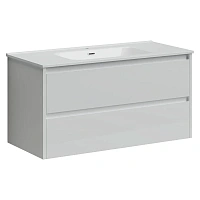 Тумба под раковину подвесная Sancos Libra 100 см белый глянец