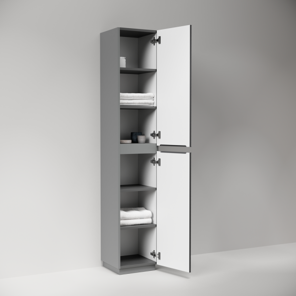 Шкаф-пенал напольный Sancos Folk Floor 35 см grey soft PFL35FGS (детальная фотография), серые