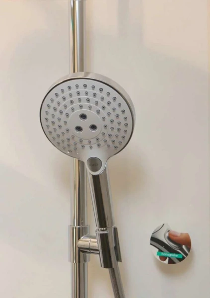 Душевая стойка Hansgrohe Raindance Select S белый/хром 27129400 (детальная фотография), настенные