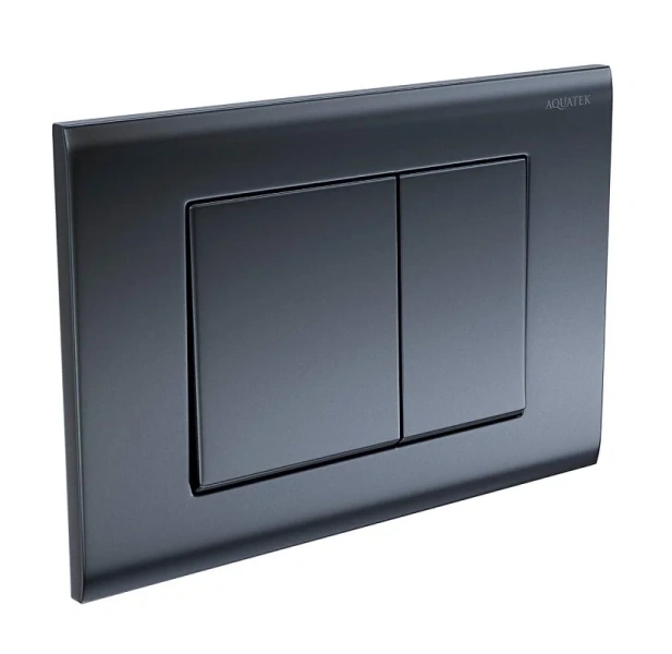Клавиша смыва Акватек Pneumo S оружейная сталь матовая PNS-0000004 (детальная фотография), слив эконом-стандарт с двумя клавишами