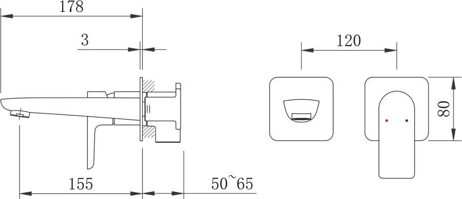 Смеситель для раковины Berges Ventas S черный матовый 076008 (детальная фотография), для раковины
