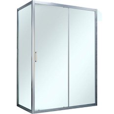 Душевой уголок профиль матовый хром стекло прозрачное Vegas-glass