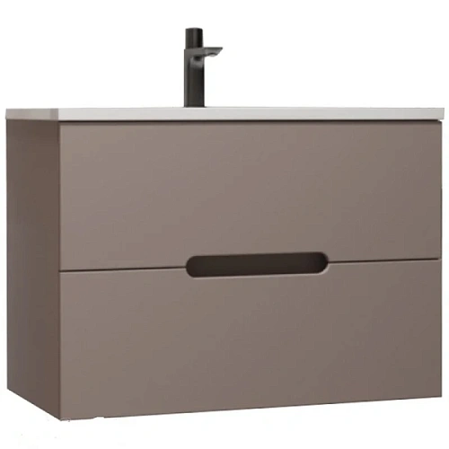 Тумба под раковину подвесная Style Line Матис 80 см тауп темный - фото 2
