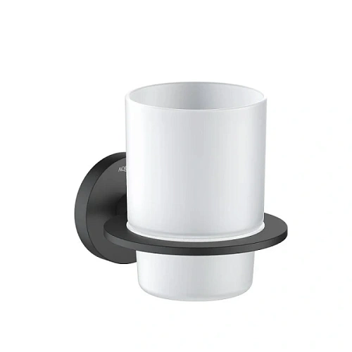 Стакан для ванной Акватек Оберон черный матовый - фото 2
