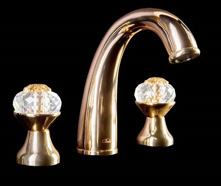 Смеситель для раковины Boheme Flora на 3 отверстия 297-FL (детальная фотография)