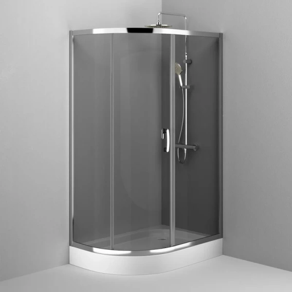 Душевой уголок Am.Pm Like 120х80 см стекло тонированное W83G-302U120CG (детальная фотография), асимметричные