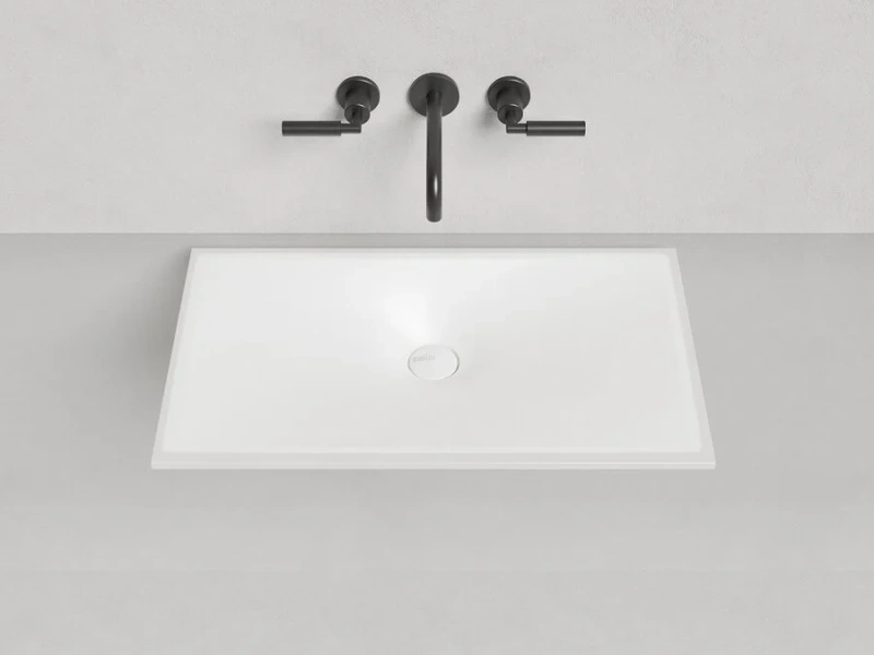 Раковина Salini Marea 13 70 см Solix белая матовая 1802213M (детальная фотография), подвесные, встраиваемые (в столешницу), пристенные