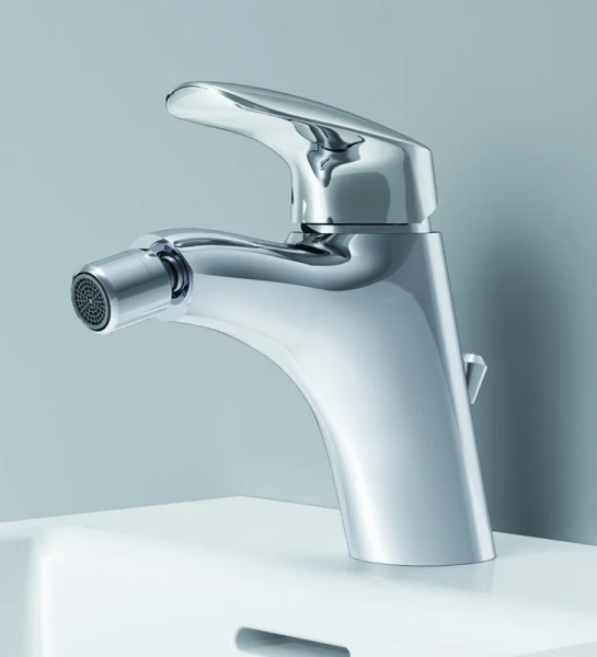 Смеситель для биде AM.PM Bliss L излив 153 мм хром, с донным клапаном F5383132 (детальная фотография), современные, hi-tech