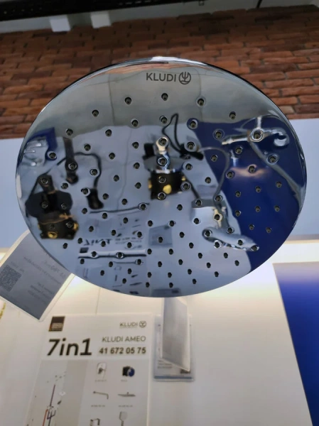 Верхний душ Kludi A-QA хром 6432505-00 (детальная фотография), современные, hi-tech