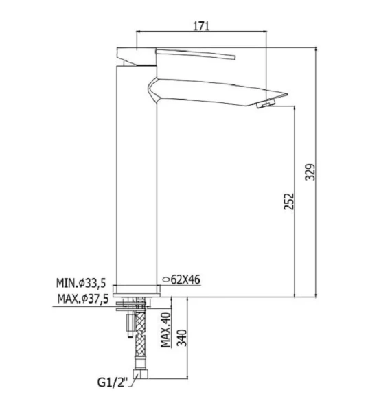 Смеситель для раковины Paffoni Berry хром BR081CR (детальная фотография), для раковины