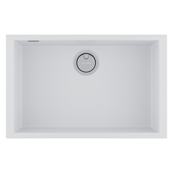 Мойка для кухни Paulmark Neo classic 69 см белая матовая PM966944-WH (детальная фотография)