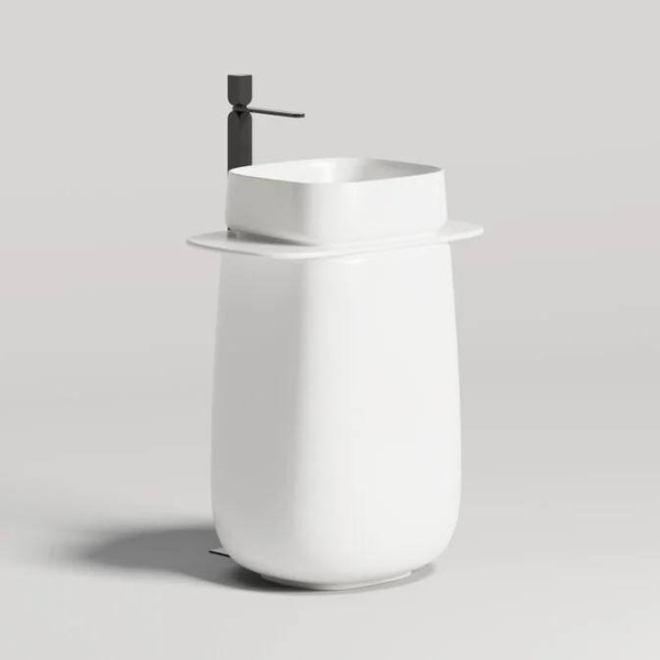 Раковина напольная Salini Oriente Totem белая глянцевая 1303101G (детальная фотография), белые