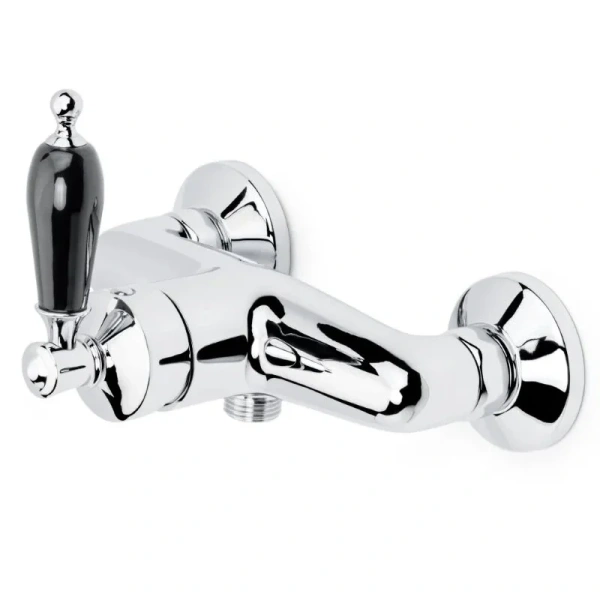 Смеситель для душа Boheme Vogue хром ручка черная 224-BLC (детальная фотография)