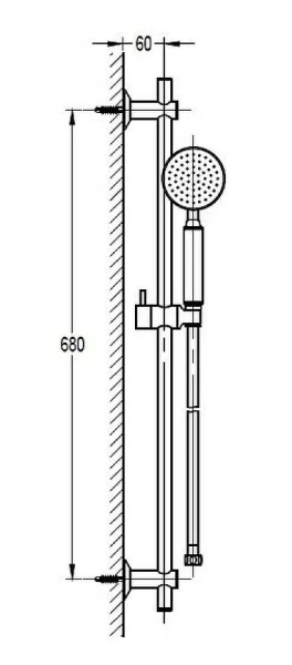 Душевой гарнитур Cezares Eco хром ECO-SD-01 (детальная фотография), душевые гарнитуры