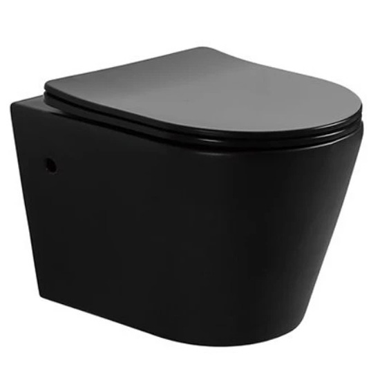 Унитаз подвесной Timo Inari черный матовый TK-503MB (детальная фотография)