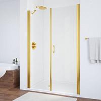 Душевая дверь профиль золотой стекло прозрачное Vegas-glass