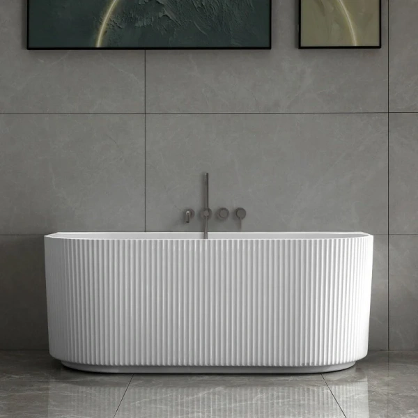 Ванна акриловая Vincea VBT-427-1700, 170 x 80 см, щелевой перелив, цвет белый (детальная фотография), овальные