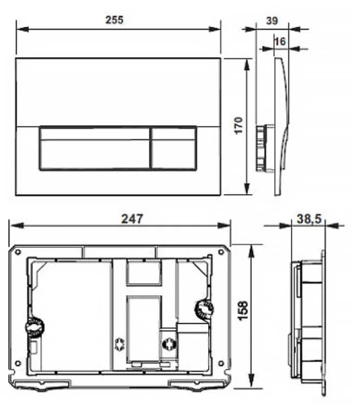 Унитаз с инсталляцией Laufen Pro с кнопкой смыва Z.RU93.0.761.6 (детальная фотография), с инсталляцией index_1
