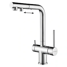 Смеситель для питьевой воды Paulmark Serpentine Se213222 с выдвижным изливом