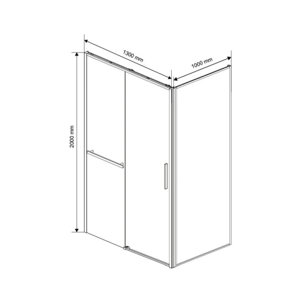 Душевой уголок Vincea Slim Soft 130х100 см профиль хром VSR-1SS1013CL (детальная фотография), прямоугольные