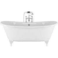 Ванна чугунная Devon & Devon Admiral 182х81 см без отверстий под смеситель, ножки белые