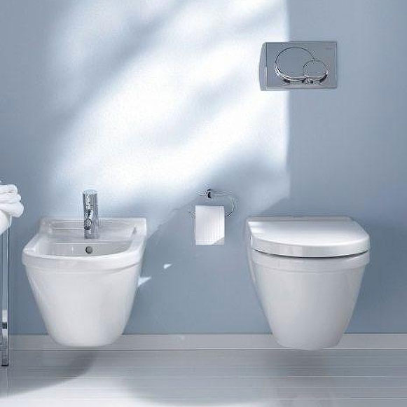 Биде подвесное Duravit Starck 3 белое 2280150000 (детальная фотография), современные, hi-tech