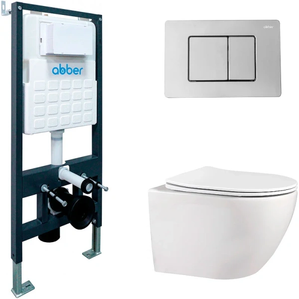 Клавиша смыва Abber AC0120 нержавеющая сталь (детальная фотография)