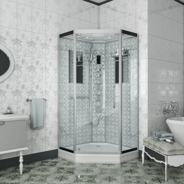 Душевая кабина Niagara Luxe 7717 90х90 см многоугольная (детальная фотография), многоугольные