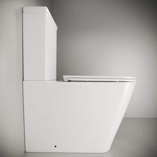 Унитаз компакт Ceramica Nova Cubic безободковый CN1803 (детальная фотография), современные, hi-tech, прямоугольные