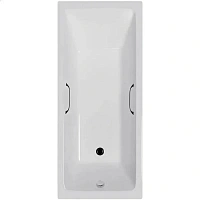 Чугунная ванна Vinsent Veron Square VSQ1707545H, 170 x 75 см, с отверстиями под ручки, цвет белый