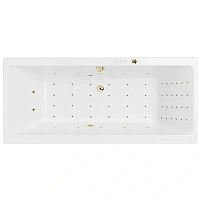 Ванна гидромассажная Excellent Pryzmat Nano 180 x 80 см, цвет белый/золото, WAEX.PRY18.NANO.GL