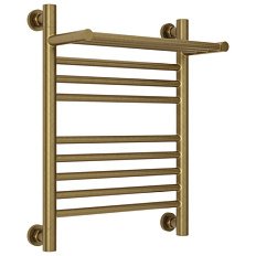 Полотенцесушитель водяной, с полкой цвет состаренная бронза Сунержа Богема+ 500х400