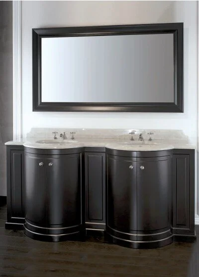 Тумба с мраморной столешницей, цвет полуглянцевый Dark Grey, мрамор Bianco Carrara, Devon&Devon Regent EFREGENTDGBI (детальная фотография)