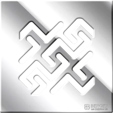 Душевой трап BERGES PLATZ Norma 15 см хром 091061 (детальная фотография), для монтажа в пол