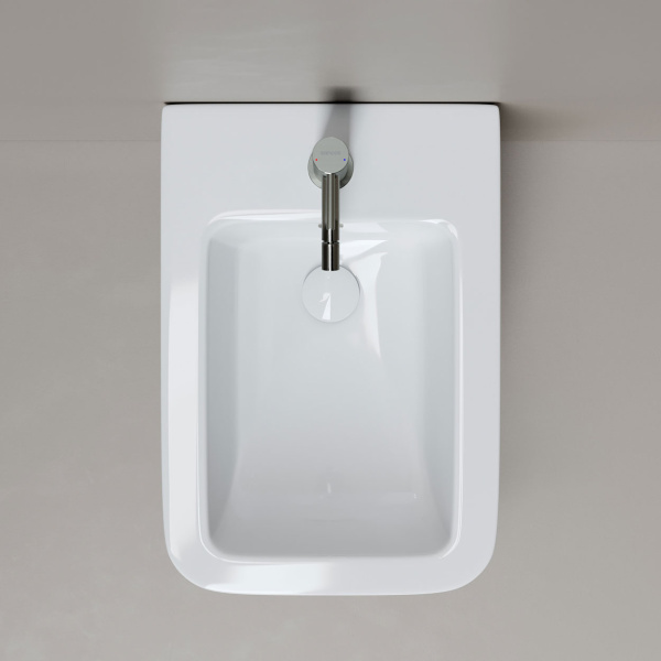 Биде подвесное Ceramicanova Miro белое CN11004 (детальная фотография), прямоугольной формы