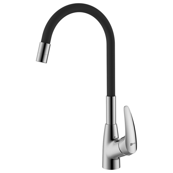 Смеситель для кухни Lemark Linara с гибким изливом хром/черный LM0415C-Black (детальная фотография)