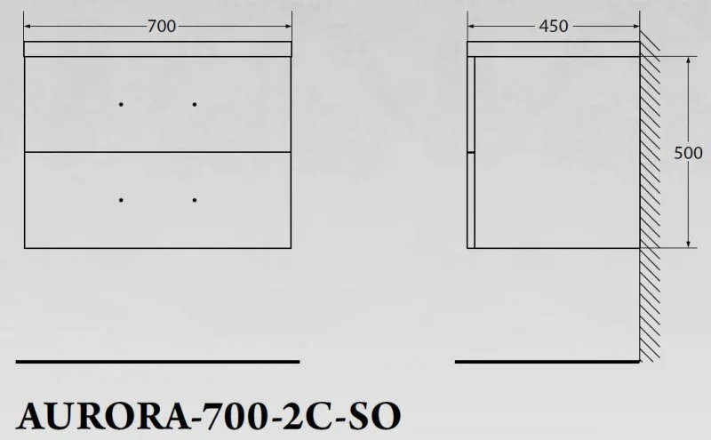 Тумба под раковину подвесная BelBagno Aurora 70 см rovere nebrasca nature AURORA-700-2C-SO-RNN (детальная фотография), в наличии