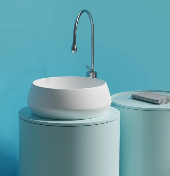 Раковина Ceramica Nova Maya 35 см белая матовая CN12004MW (детальная фотография), белые