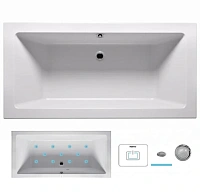 Ванна гидромассажная Riho Lugo 190 x 80 см, AIR2