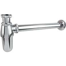 Сифон для раковины Акватек бутылочный хром