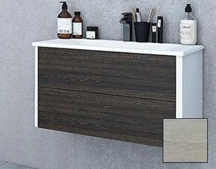 Тумба с раковиной подвесная Акватон Брук 1A202101BCD 100 см с двумя ящиками (детальная фотография)