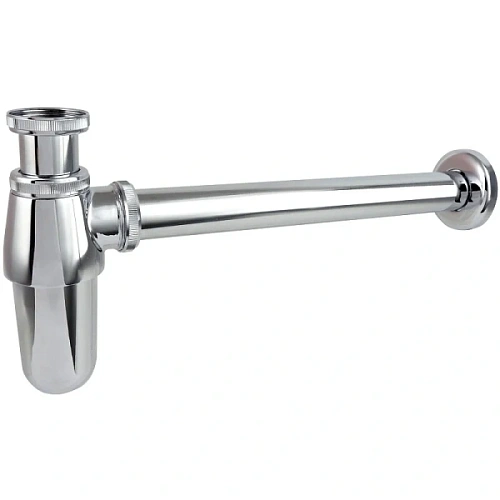 Сифон для раковины Акватек бутылочный хром - фото 1