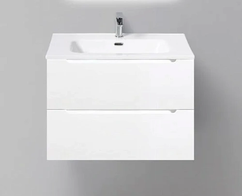 Тумба под раковину подвесная BelBagno Etna 70 см с двумя выкатными ящиками, bianco lucido - фото 1