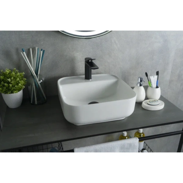 Раковина GID Geometrico N9044 39 см квадратная 51165 (детальная фотография), по запросу