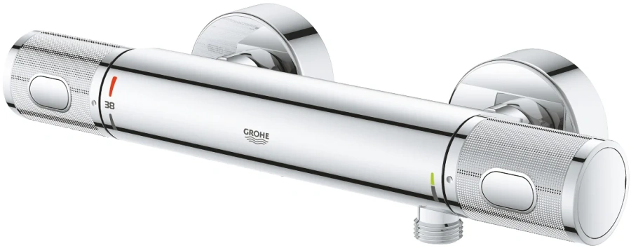 Термостат для душа Grohe Grohtherm 1000 Performance 34776000 (детальная фотография), двухвентильные, с термостатом