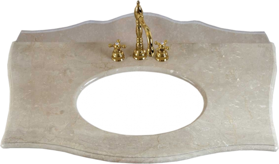 Столешница, цвет botticino, 3 отверстия под смеситель, La Beaute Holly M116BOT3 (детальная фотография)