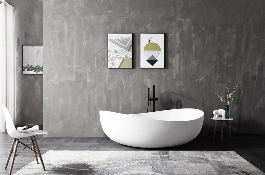 Акриловая ванна Abber 180х110 см без гидромассажа AB9239 (детальная фотография), без гидромассажа, большие