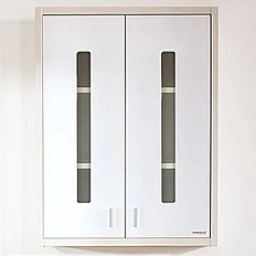 Шкаф для ванной, цвет светлая лиственница/белый, Бриклаер Бали 60