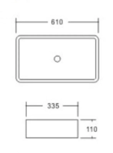 Раковина SantiLine 61 см черная SL-1073MB (детальная фотография), современные, hi-tech