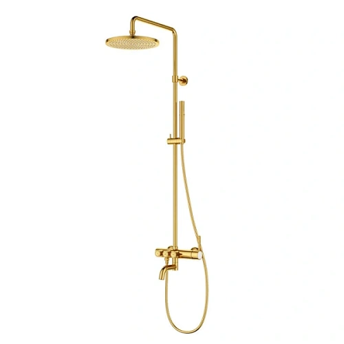 Душевая стойка Cezares Eco брашированное золото - фото 1